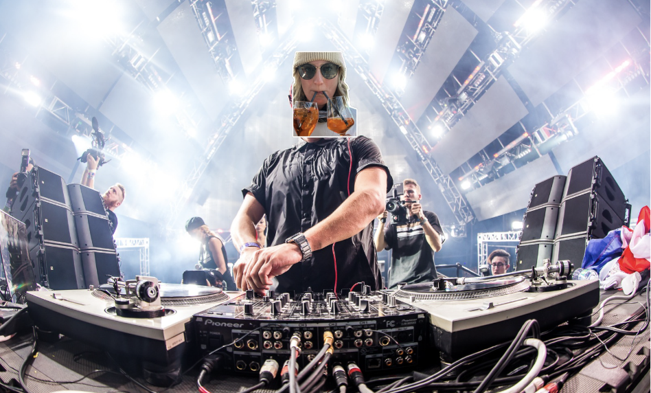 DJ BWElli performing at a club